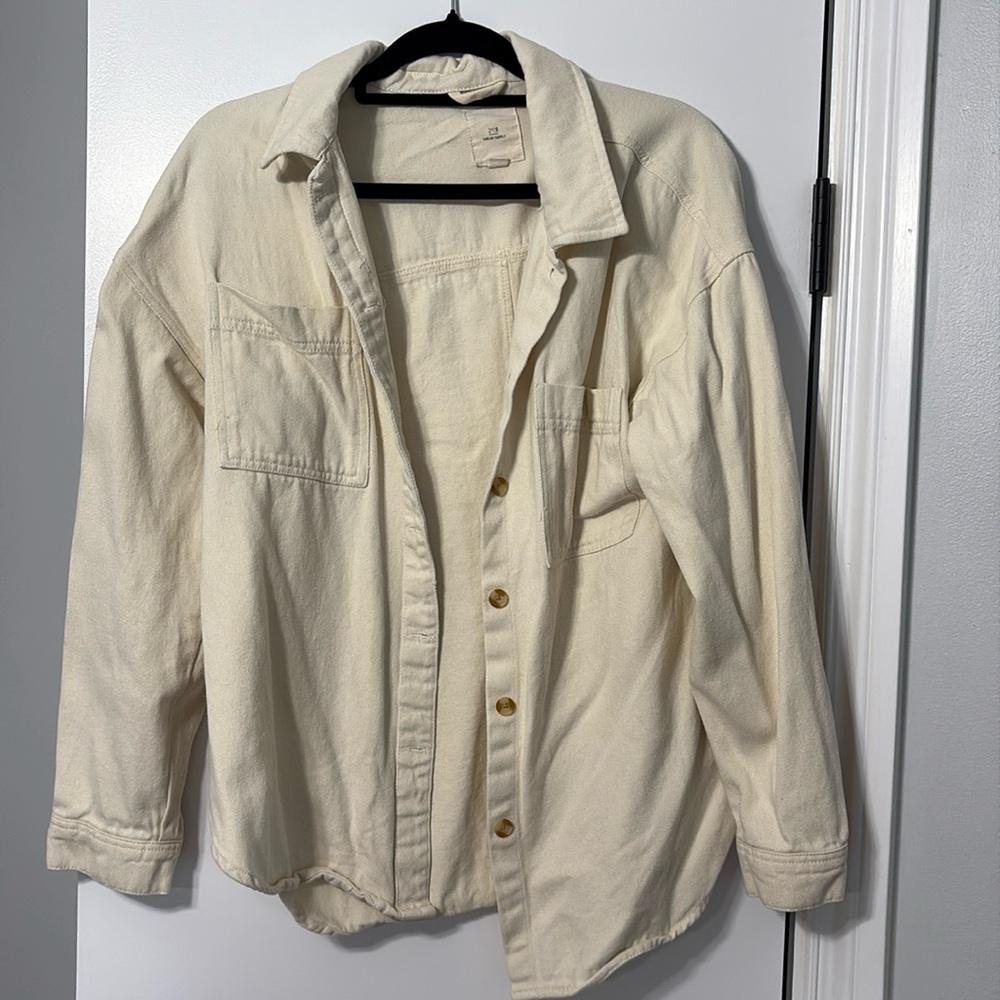 Cream denim jacket